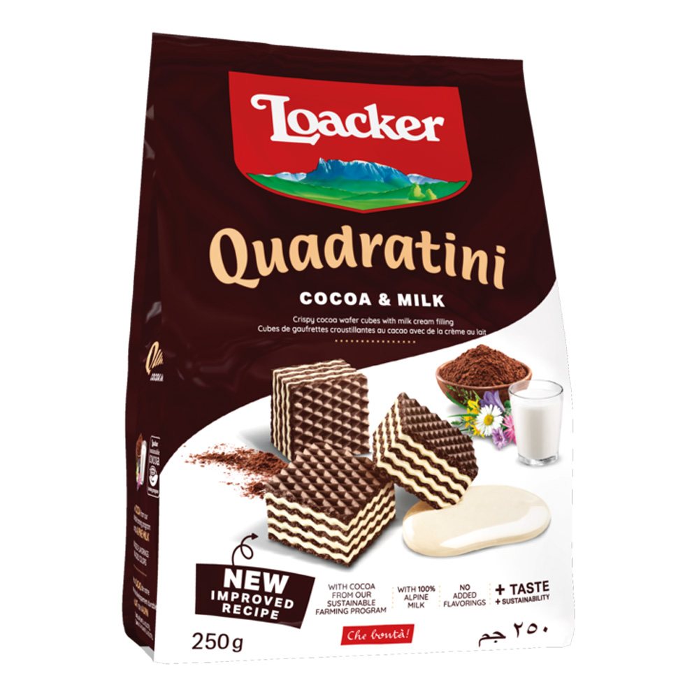 QUADRATINI COCOA & MILK  250G